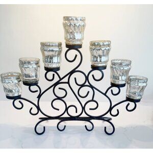 REDUCED HOME STAGING BLACK CANDELABRA CANDLE HOLDERS